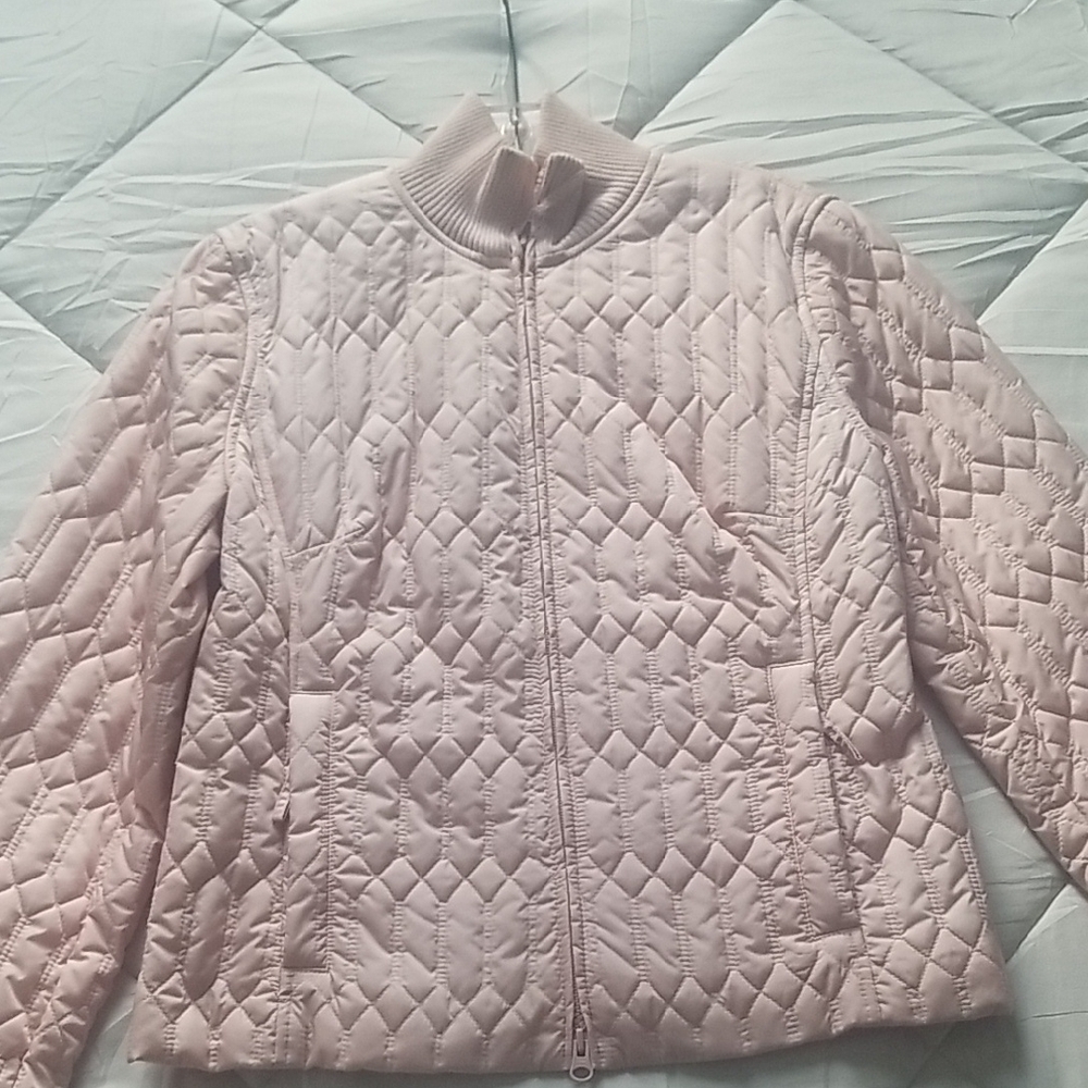 LOFT Light Pink Quilted Puffer Jacket